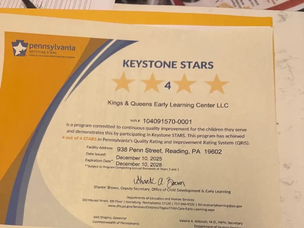Kings and Queens Early Learning Center in Reading, PA